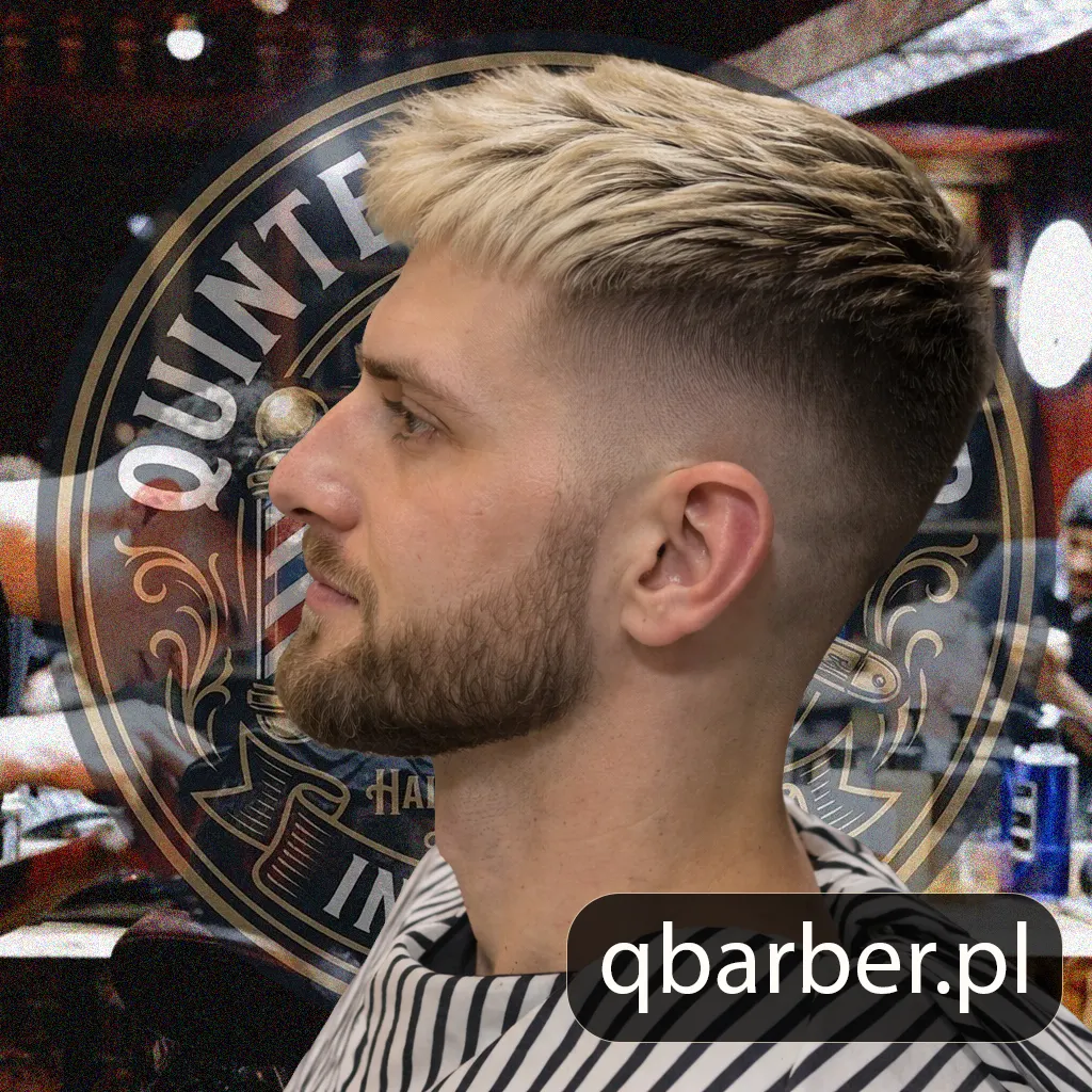 Blond teksturowany crop ze skin fade - Barber Quinten Gdańsk