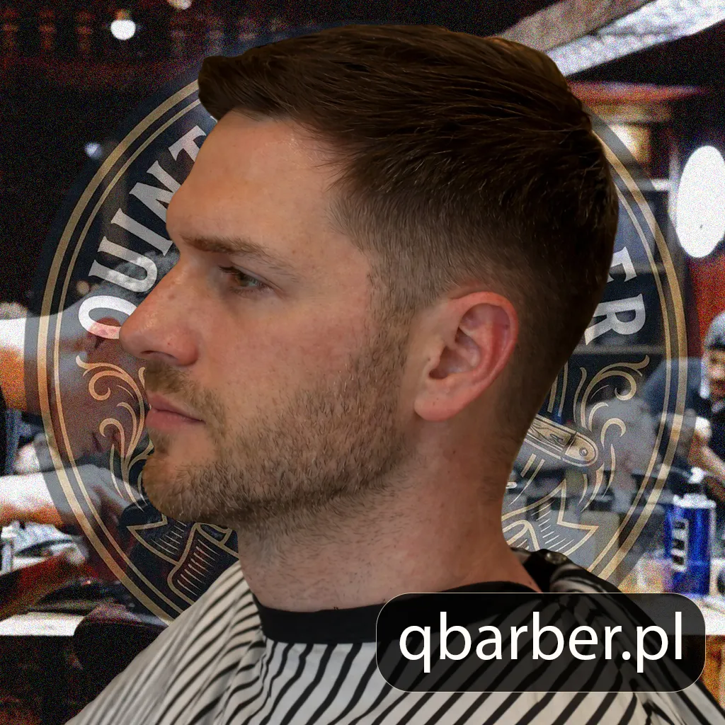 Klasyczne krótkie strzyżenie męskie z boku - Barber Quinten Gdańsk