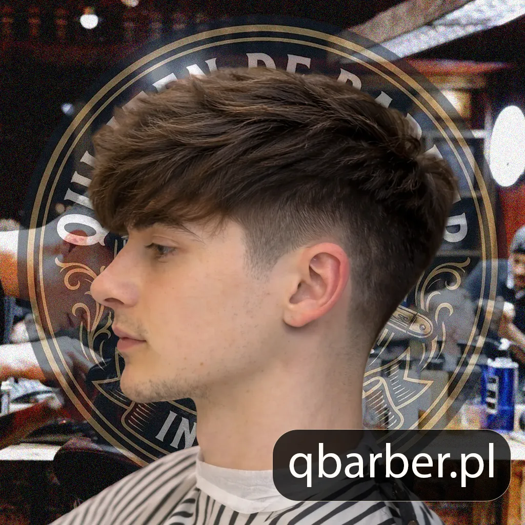 Teksturowana grzywka z mid fade - Barber Quinten Gdańsk