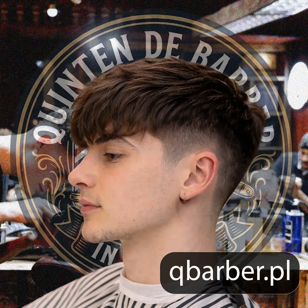 Teksturowana grzywka z taper fade - Barber Quinten Gdańsk