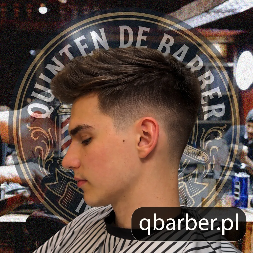 Teksturowany quiff z mid fade - Barber Quinten Gdańsk